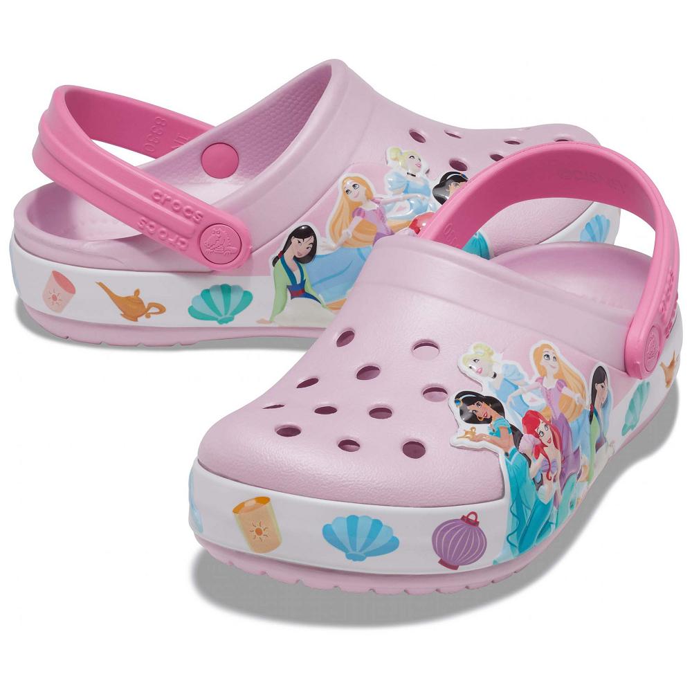 Pink Boys' Crocs Fun Lab Disney Princess Lights Clogs | NZ 1428BEXC